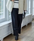 【自由区/JIYU-KU】の【撥水加工・洗える】TRギャバ裏起毛ワイド パンツ ブラック|ID: prp329100004852632 ipo3291000000035635566