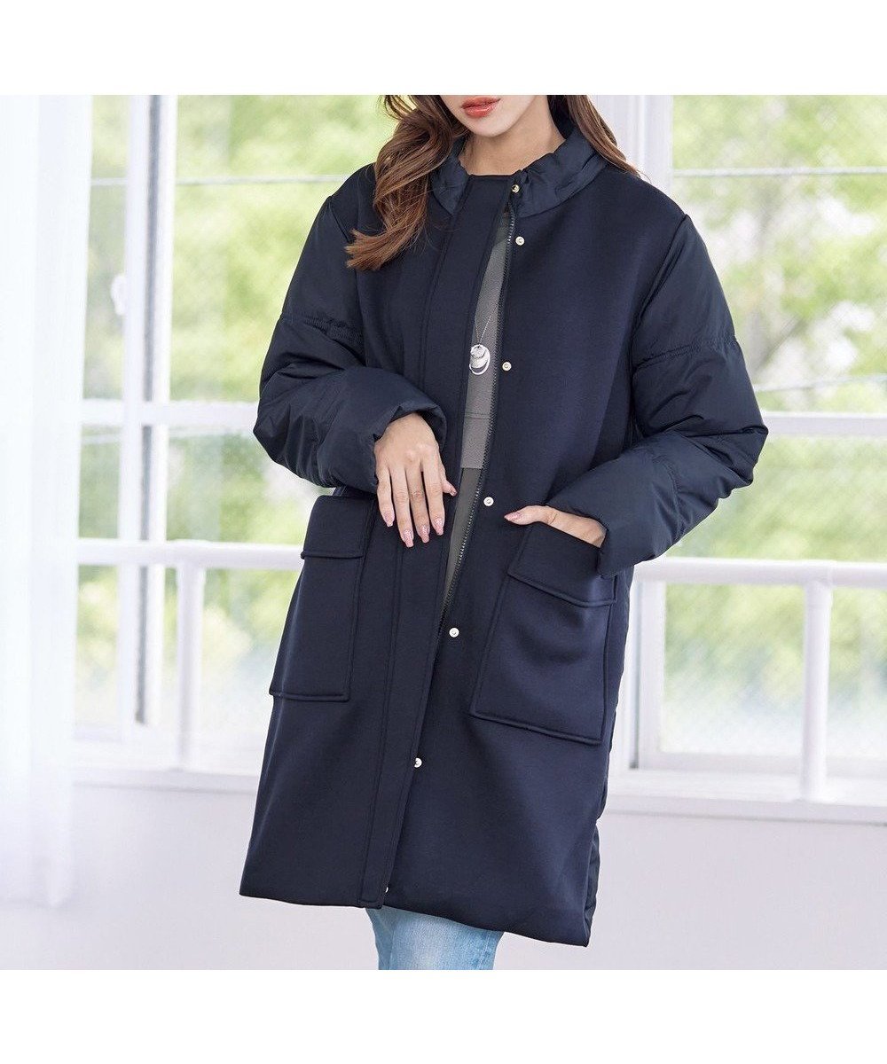 【ティアクラッセ/Tiaclasse】のファイバーダウン×ダンボール異素材ロングコート インテリア・キッズ・メンズ・レディースファッション・服の通販 founy(ファニー) ファッション Fashion レディースファッション Fashion for Women アウター Coat / Outerwear Collection コート・ロングコート・ピーコート Long Coats, Peacoats & More レディースジャケット・軽アウター Jackets コンパクト Compact, Small Size ショート Short, Short Length ジャケット Jacket, Outerwear ストレッチ Stretch, Stretchy Fabric ダウン Down, Puffer チュニック Tunic, Long Top トレンド Trend, Trending Now ドッキング Docking, Mixed Material ポケット Pocket, Pocket Detail ロング Long, Long-Length 冬 Winter / This Winter A/W・秋冬 Autumn/Winter 再入荷 Restock / Back in Stock 新作・新入荷 New Arrivals / New In ネイビー|ID: prp329100004852650 ipo3291000000035635940