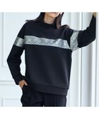 【23区 ゴルフ/NIJYUSANKU GOLF】の【WOMEN/EC限定】レース柄 モックネック トレーナー ブラック系|ID: prp329100004852670 ipo3291000000035636253