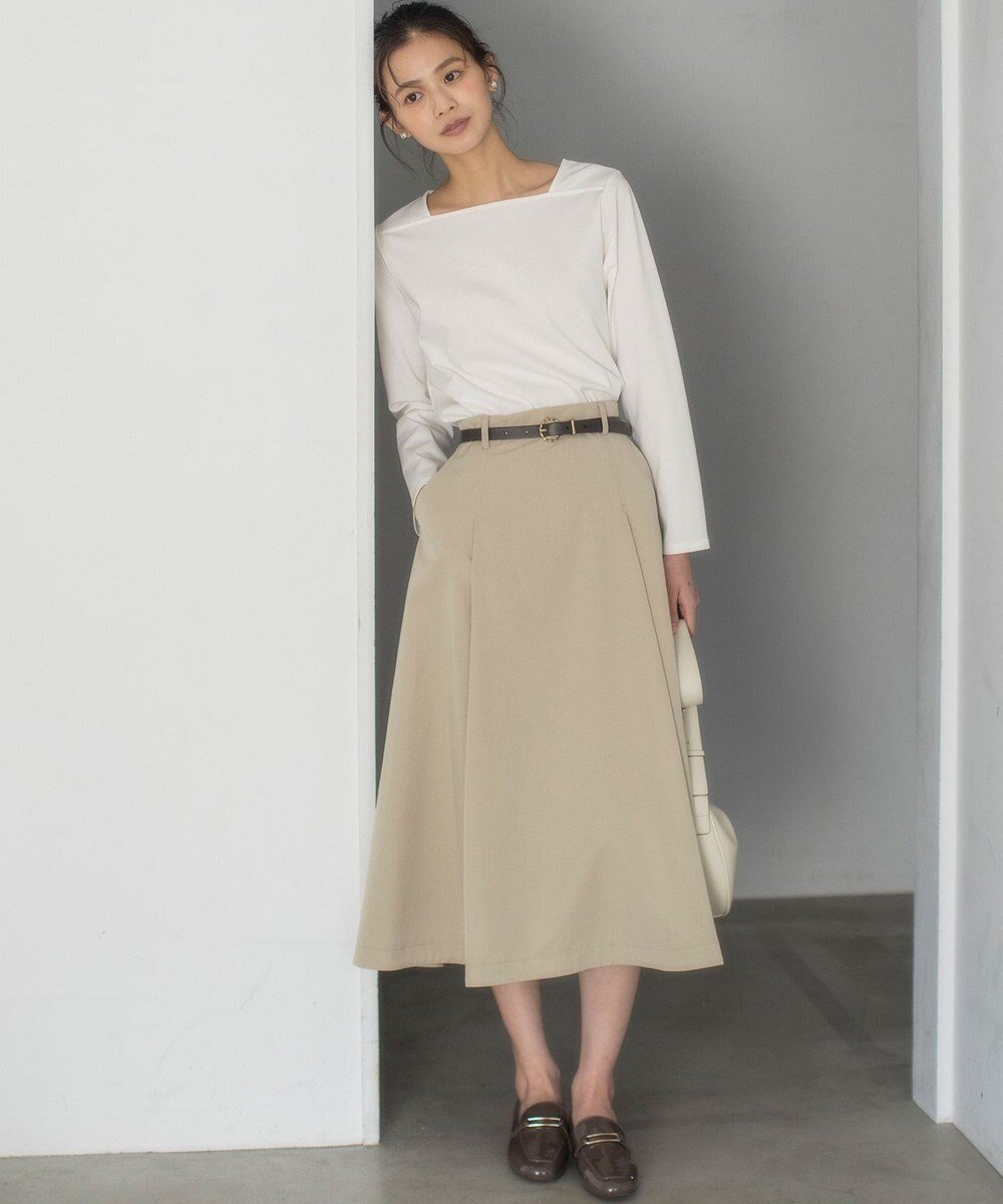 【組曲/KUMIKYOKU】のチノライク スカート インテリア・キッズ・メンズ・レディースファッション・服の通販 founy(ファニー) 　ファッション　Fashion　レディースファッション　Fashion for Women　スカート　Skirts　なめらか　Smooth, Silky Texture　エレガント 上品　Elegant　コンパクト　Compact, Small Size　シンプル　Simple, Minimal　フィット　Fit, Slim Fit　ポケット　Pocket, Pocket Detail　夏　Summer　春　Spring　S/S・春夏　SS, Spring/Summer, Warm Season　サンドベージュ系|ID: prp329100004852677 ipo3291000000035636333