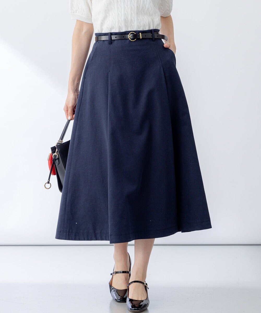 【組曲/KUMIKYOKU】のチノライク スカート インテリア・キッズ・メンズ・レディースファッション・服の通販 founy(ファニー) 　ファッション　Fashion　レディースファッション　Fashion for Women　スカート　Skirts　なめらか　Smooth, Silky Texture　エレガント 上品　Elegant　コンパクト　Compact, Small Size　シンプル　Simple, Minimal　フィット　Fit, Slim Fit　ポケット　Pocket, Pocket Detail　夏　Summer　春　Spring　S/S・春夏　SS, Spring/Summer, Warm Season　ネイビー系|ID: prp329100004852677 ipo3291000000035636334