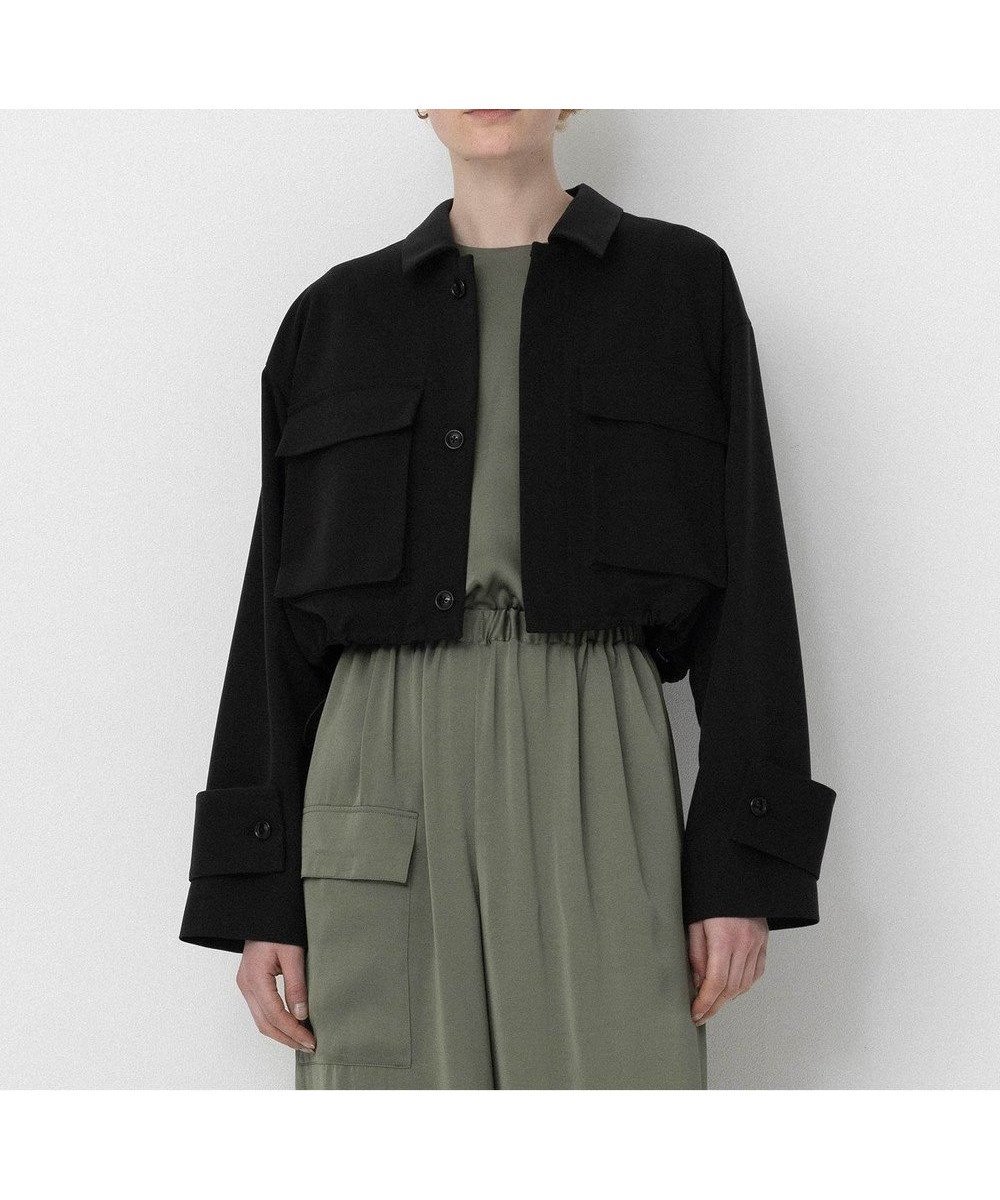 【ネイヴ/NAVE】の【Nave・セットアップ可/洗える/撥水】スパンツイル ショートジャケット インテリア・キッズ・メンズ・レディースファッション・服の通販 founy(ファニー) 　ファッション　Fashion　レディースファッション　Fashion for Women　アウター　Coat / Outerwear Collection　レディースジャケット・軽アウター　Jackets　セットアップ　Matching Sets　レディースパンツ・ボトムス　Pants & Trousers / Bottoms　クロップド　Cropped, Short Length　ショルダー　Shoulder, Shoulder Strap　ショート　Short, Short Length　ジャケット　Jacket, Outerwear　ストレッチ　Stretch, Stretchy Fabric　セットアップ　Set-Up, Coordinated Outfit　ドロップ　Drop Shoulder, Dropped Style　ドローコード　Drawcord, Drawstring Cord　ブルゾン　Blouson, Bomber Jacket　ポケット　Pocket, Pocket Detail　洗える　Machine Washable　ブラック系|ID: prp329100004852686 ipo3291000000035636482