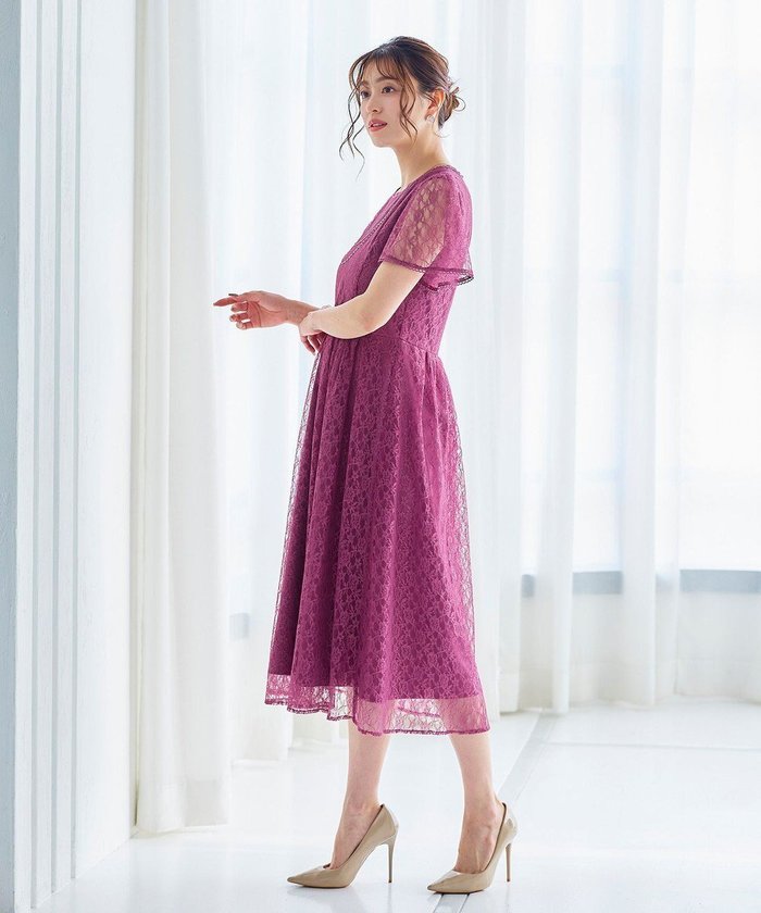 【ティアクラッセ/Tiaclasse】の【洗える】フレアスリーブ総レースワンピース インテリア・キッズ・メンズ・レディースファッション・服の通販 founy(ファニー) https://founy.com/ ファッション Fashion レディースファッション Fashion for Women ワンピース Dresses スリーブ Sleeve, Long Sleeve / Short Sleeve フェミニン Feminine, Girly フレア Flare, Flared ポケット Pocket, Pocket Detail ラウンド Round, Round Neck レース Lace, Lace Fabric エレガント 上品 Elegant 夏 Summer S/S・春夏 SS, Spring/Summer, Warm Season 洗える Machine Washable A/W・秋冬 Autumn/Winter 結婚式 Wedding |ID: prp329100004852700 ipo3291000000035636819