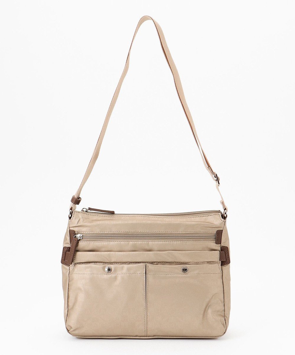 【ラ バガジェリー/LA BAGAGERIE】のモノグラム スクエアナイロンショルダー Mサイズ インテリア・キッズ・メンズ・レディースファッション・服の通販 founy(ファニー) ファッション Fashion レディースファッション Fashion for Women コーティング Coating, Coated Finish シンプル Simple, Minimal スマート Smart, Elegant プリント Print, Printed Pattern ポケット Pocket, Pocket Detail マグネット Magnet, Magnetic Closure 定番 Standard, Basic Item 軽量 Lightweight, Ultra Light ゴールド|ID: prp329100004852701 ipo3291000000035636828