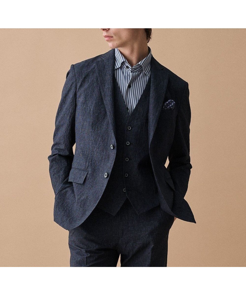 【ジョセフ アブード/JOSEPH ABBOUD / MEN】の【洗える/UV/エコ撥水/26SSモデル登場】ライトウェーブライト ジャケット インテリア・キッズ・メンズ・レディースファッション・服の通販 founy(ファニー) ファッション Fashion メンズファッション Fashion for Men アウター Men's Coats Outerwear テーラードジャケット Tailored Jackets & Blazers ウォッシャブル Machine Washable 春 Spring 洗える Machine Washable 軽量 Lightweight, Ultra Light サッカー Seersucker, Summer Fabric ジャケット Jacket, Outerwear ストライプ Stripe, Striped Pattern ストレッチ Stretch, Stretchy Fabric セットアップ Set-Up, Coordinated Outfit デニム Denim, Jeans Material プリント Print, Printed Pattern ベスト Vest, Waistcoat ミックス Mix, Mixed Style S/S・春夏 SS, Spring/Summer, Warm Season おすすめ Recommended / Our Picks 夏 Summer ネイビー系3 26SSカラー|ID: prp329100004852785 ipo3291000000035641605