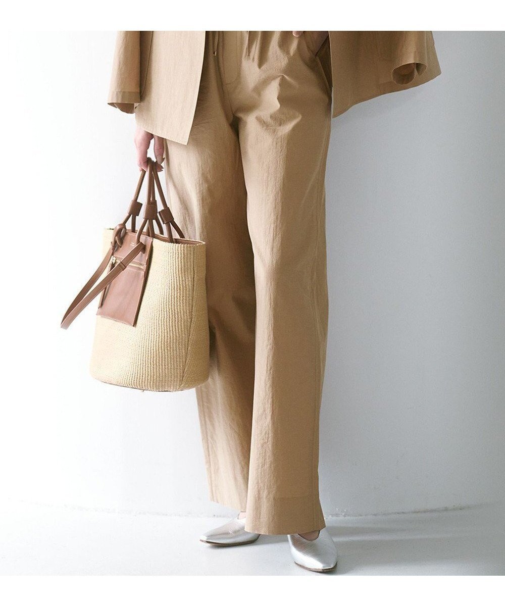 【23区/NIJYUSANKU】のMANTECO ブライトワッシャー ワイド パンツ インテリア・キッズ・メンズ・レディースファッション・服の通販 founy(ファニー) 　ファッション　Fashion　レディースファッション　Fashion for Women　パンツ　Pants & Trousers　イタリア　Italy　エレガント 上品　Elegant　春　Spring　コンパクト　Compact, Small Size　ジャケット　Jacket, Outerwear　スタイリッシュ　Stylish, Fashionable　セットアップ　Set-Up, Coordinated Outfit　ボトム　Bottoms, Lower Wear　ルーズ　Loose, Oversized　ワイド　Wide, Wide Fit　S/S・春夏　SS, Spring/Summer, Warm Season　おすすめ　Recommended / Our Picks　夏　Summer　2025年　2025　2025春夏・S/S　Spring/Summer 2025 SS25　キャメル系|ID: prp329100004852806 ipo3291000000035642298
