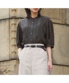 【23区/NIJYUSANKU】の【接触冷感/速乾性/洗える】エアリーブライトローン タック ブラウス ダークブラウン系|ID: prp329100004852823 ipo3291000000035642725