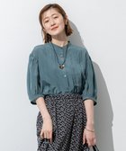 【23区/NIJYUSANKU】の【接触冷感/速乾性/洗える】エアリーブライトローン タック ブラウス セージ系|ID: prp329100004852823 ipo3291000000035642726