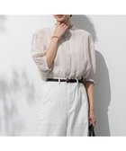 【23区/NIJYUSANKU】の【接触冷感/速乾性/洗える】エアリーブライトローン タック ブラウス ベージュ系|ID: prp329100004852823 ipo3291000000035642731