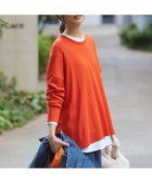 【23区/NIJYUSANKU】の【WEB限定カラーあり/洗える】ウーステッドウール ワイドシルエット ニット オレンジ系|ID: prp329100004852831 ipo3291000000035642898