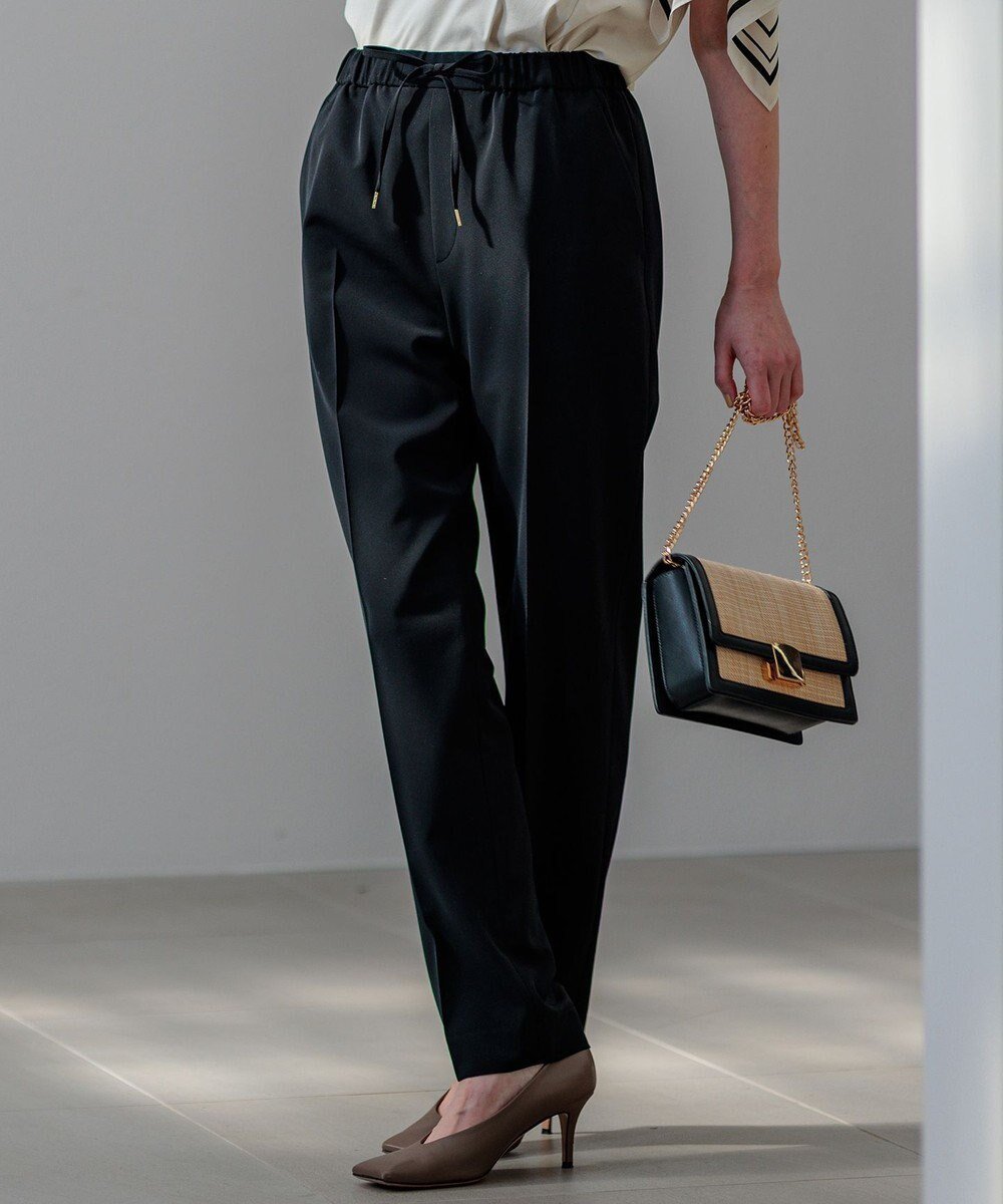 【23区/NIJYUSANKU】の【新色追加/洗える】2WAYストレッチツイル ドロスト パンツ インテリア・キッズ・メンズ・レディースファッション・服の通販 founy(ファニー) ファッション Fashion レディースファッション Fashion for Women パンツ Pants & Trousers 春 Spring 洗える Machine Washable スタイリッシュ Stylish, Fashionable ストレッチ Stretch, Stretchy Fabric ワイド Wide, Wide Fit S/S・春夏 SS, Spring/Summer, Warm Season 夏 Summer 2024年 2024 2024春夏・S/S Spring/Summer 2024 SS24 ブラック系|ID: prp329100004852835 ipo3291000000035642947