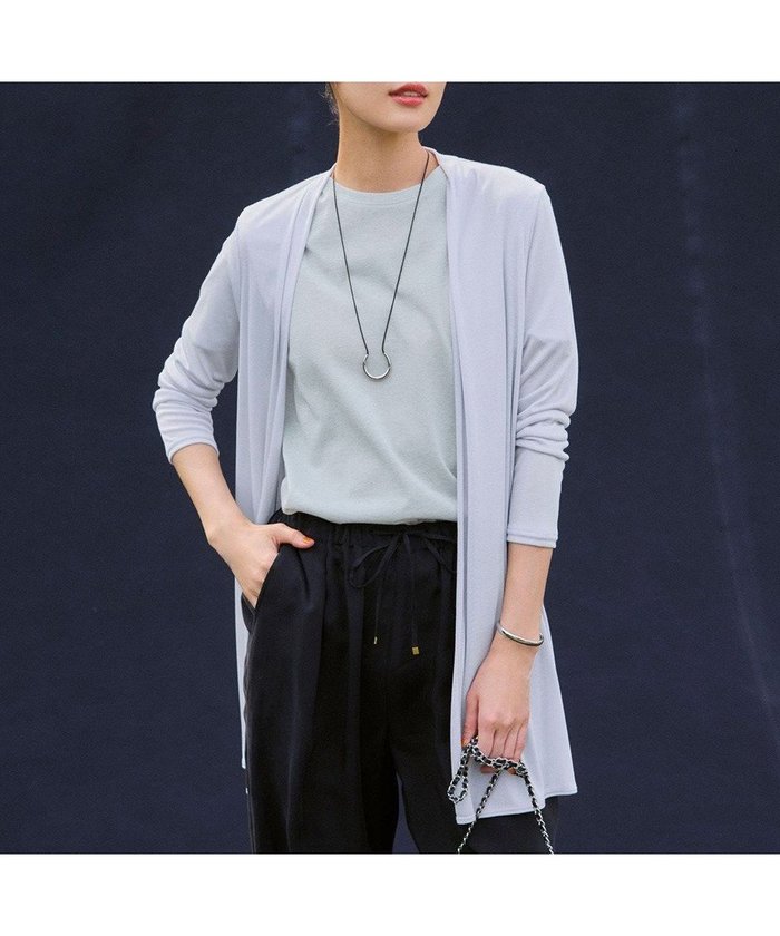【23区/NIJYUSANKU】の【UVケア/接触冷感】マルチ機能 シアー ロング カーディガン インテリア・キッズ・メンズ・レディースファッション・服の通販 founy(ファニー) https://founy.com/ ファッション Fashion レディースファッション Fashion for Women トップス・カットソー Cut & Sew Tops カーディガン・羽織り Layered Style Cardigans 春 Spring 秋 Autumn カットソー Cut and Sewn Top カーディガン Cardigan, Knitwear クロップド Cropped, Short Length シアー Sheer, See-Through ショート Short, Short Length ストレッチ Stretch, Stretchy Fabric スリット Slit, Slit Detail 定番 Standard, Basic Item ベーシック Basic, Essential ロング Long, Long-Length S/S・春夏 SS, Spring/Summer, Warm Season おすすめ Recommended / Our Picks 夏 Summer 旅行 Travel ビジネス 仕事 通勤 Business / Work / Commuting |ID: prp329100004852836 ipo3291000000035642965
