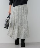 【23区/NIJYUSANKU】の【洗える】モノクロトーンプリント スカート アイボリー系|ID: prp329100004852839 ipo3291000000035643043