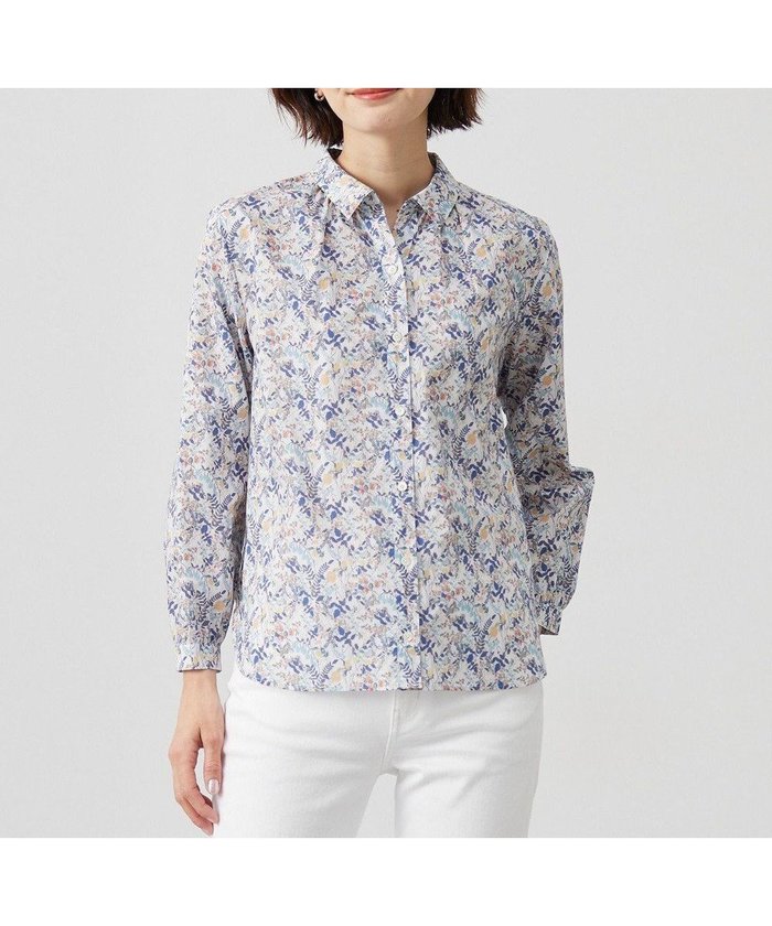 【ジェイ プレス/J.PRESS】の【洗える】Liberty シャツカラー スキッパー ブラウス インテリア・キッズ・メンズ・レディースファッション・服の通販 founy(ファニー) https://founy.com/ ファッション Fashion レディースファッション Fashion for Women トップス・カットソー Cut & Sew Tops シャツ・ブラウス・オフィスカジュアル Elegant Blouses & Button-Ups 春 Spring 洗える Machine Washable ギャザー Gathered, Ruffled コレクション Collection, Seasonal Line シンプル Simple, Minimal スキッパー Skipper, Open Collar S/S・春夏 SS, Spring/Summer, Warm Season 夏 Summer |ID: prp329100004852844 ipo3291000000035643116