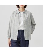【ジェイ プレス/J.PRESS】の【洗える】Liberty シャツカラー スキッパー ブラウス グリーン系|ID: prp329100004852844 ipo3291000000035643120