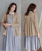 【ティアクラッセ/Tiaclasse】のノーカラー後ろタックフレアコート ベージュ|ID: prp329100004852868 ipo3291000000035643658