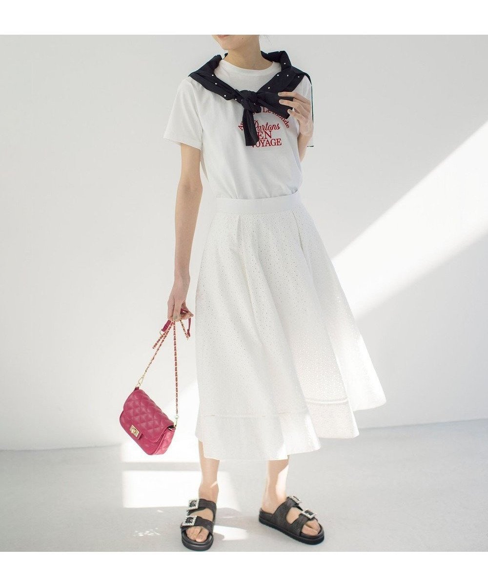 【組曲/KUMIKYOKU】のエンブロイダリーレース スカート 人気、トレンドファッション・服の通販 founy(ファニー) 　ファッション　Fashion　レディースファッション　Fashion for Women　スカート　Skirts　アイレット　Eyelet Lace　春　Spring　サロペット　Overalls, Salopette　スリット　Slit, Slit Detail　ノースリーブ　Sleeveless, No-Sleeve　フィット　Fit, Slim Fit　フラワー　Flower, Floral　フリル　Frill, Ruffle　ポケット　Pocket, Pocket Detail　モチーフ　Motif, Design Theme　レース　Lace, Lace Fabric　S/S・春夏　SS, Spring/Summer, Warm Season　夏　Summer　エレガント 上品　Elegant　 other-1|ID: prp329100004852869 ipo3291000000035643692