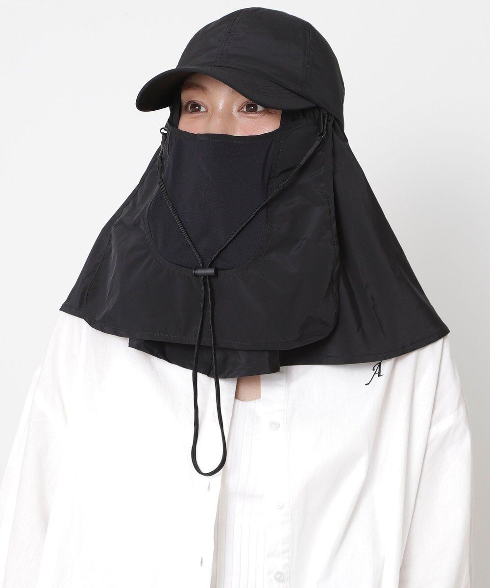 【ムーンバット/MOONBAT】の【遮光100%/UVカット100%】フワクール (Fuwacool) 日差しを完全遮断ガードキャップ 遮光100 UV100 インテリア・キッズ・メンズ・レディースファッション・服の通販 founy(ファニー) ファッション Fashion レディースファッション Fashion for Women キャップ&ハット Hats & Caps アウトドア Outdoor Clothing キャップ Cap, Baseball Cap シンプル Simple, Minimal フェイス Face, Facial Design メッシュ Mesh, Net Fabric 帽子 Hat, Headwear 日傘 Parasol, UV Umbrella ブラック|ID: prp329100004852890 ipo3291000000035644080