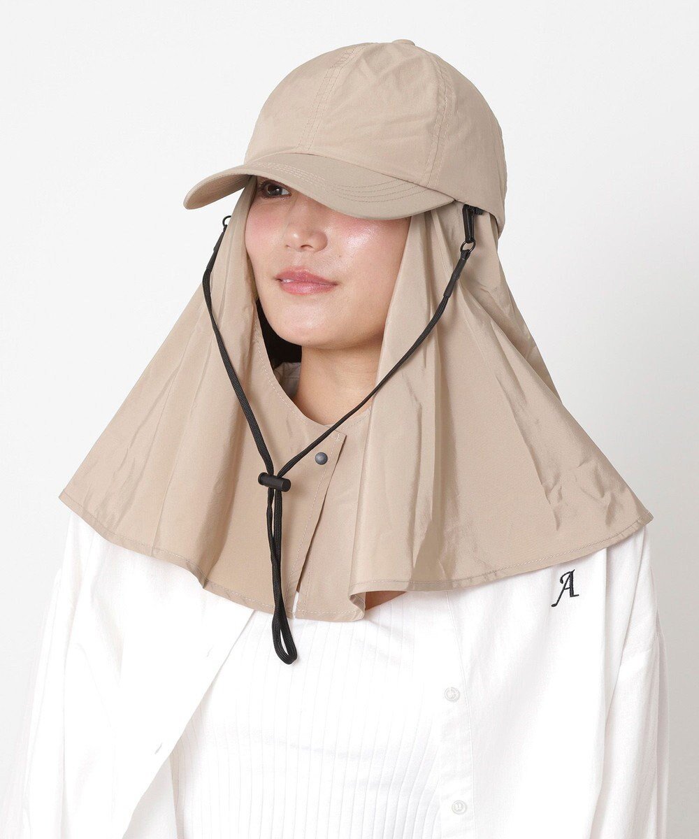 【ムーンバット/MOONBAT】の【遮光100%/UVカット100%】フワクール (Fuwacool) 日差しを完全遮断ガードキャップ 遮光100 UV100 インテリア・キッズ・メンズ・レディースファッション・服の通販 founy(ファニー) ファッション Fashion レディースファッション Fashion for Women キャップ&ハット Hats & Caps アウトドア Outdoor Clothing キャップ Cap, Baseball Cap シンプル Simple, Minimal フェイス Face, Facial Design メッシュ Mesh, Net Fabric 帽子 Hat, Headwear 日傘 Parasol, UV Umbrella ベージュ|ID: prp329100004852890 ipo3291000000035644082