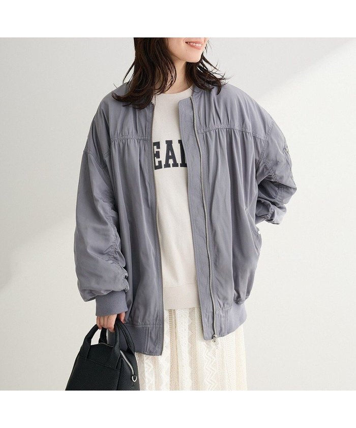 【グリーンパークス/Green Parks】のボリュームギャザーMA-1 インテリア・キッズ・メンズ・レディースファッション・服の通販 founy(ファニー) https://founy.com/ ファッション Fashion レディースファッション Fashion for Women アウター Coat / Outerwear Collection レディースジャケット・軽アウター Jackets ブルゾンジャケット・スポーティアウター Blouson Jackets MA-1ジャケット MA-1 Bomber Jackets / Flight Jackets ギャザー Gathered, Ruffled ジャケット Jacket, Outerwear ブルゾン Blouson, Bomber Jacket ポケット Pocket, Pocket Detail 夏 Summer 春 Spring S/S・春夏 SS, Spring/Summer, Warm Season |ID: prp329100004852916 ipo3291000000035645027