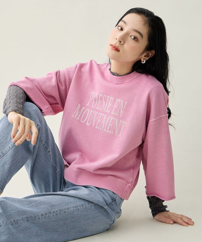 【エニー/ANY】のピグメントロゴスウェット インテリア・キッズ・メンズ・レディースファッション・服の通販 founy(ファニー) https://founy.com/ ファッション Fashion レディースファッション Fashion for Women トップス・カットソー Cut & Sew Tops レディースパーカー・カジュアルフーディー Casual Hoodies & Sweatshirts スウェット・クルーネックトップス Sweatshirts & Crewnecks / Relaxed Fit Sweat Tops アクセサリー Fashion Accessories インナー Innerwear 春 Spring ショート Short, Short Length スウェット / スエット Sweatshirt, Sweatwear 長袖 Long Sleeve, Full Sleeve S/S・春夏 SS, Spring/Summer, Warm Season おすすめ Recommended / Our Picks 夏 Summer |ID: prp329100004852922 ipo3291000000035645127