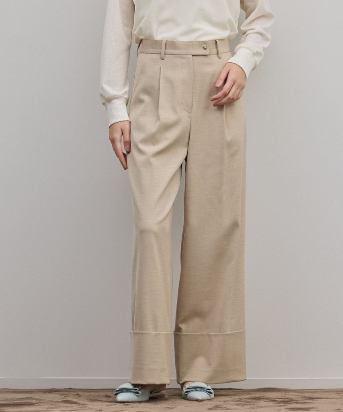 【グレース コンチネンタル/GRACE CONTINENTAL】のロールアップワイドパンツ インテリア・キッズ・メンズ・レディースファッション・服の通販 founy(ファニー) https://founy.com/ ファッション Fashion レディースファッション Fashion for Women パンツ Pants & Trousers 春 Spring ジャケット Jacket, Outerwear ストレッチ Stretch, Stretchy Fabric セットアップ Set-Up, Coordinated Outfit トレンド Trend, Trending Now 別注 Limited Edition, Custom Order メタル Metal, Metal Parts ワイド Wide, Wide Fit S/S・春夏 SS, Spring/Summer, Warm Season 夏 Summer エレガント 上品 Elegant |ID: prp329100004852928 ipo3291000000035645200