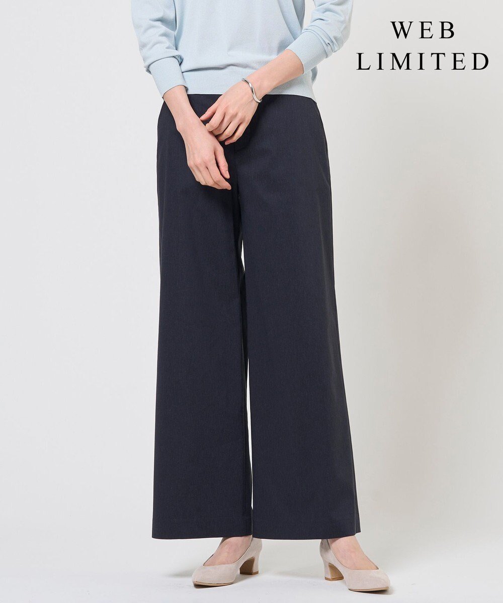 【ジェイ プレス/J.PRESS】の【WEB限定】セルロースリネンストレッチ ワイドストレート パンツ インテリア・キッズ・メンズ・レディースファッション・服の通販 founy(ファニー) 　ファッション　Fashion　レディースファッション　Fashion for Women　パンツ　Pants & Trousers　春　Spring　ジャケット　Jacket, Outerwear　ストレッチ　Stretch, Stretchy Fabric　ストレート　Straight, Straight Cut　セットアップ　Set-Up, Coordinated Outfit　ドローコード　Drawcord, Drawstring Cord　リラックス　Relax, Relaxed Fit　ワイド　Wide, Wide Fit　S/S・春夏　SS, Spring/Summer, Warm Season　おすすめ　Recommended / Our Picks　夏　Summer　ビジネス 仕事 通勤　Business / Work / Commuting　【WEB限定】ネイビー系|ID: prp329100004852962 ipo3291000000035645699