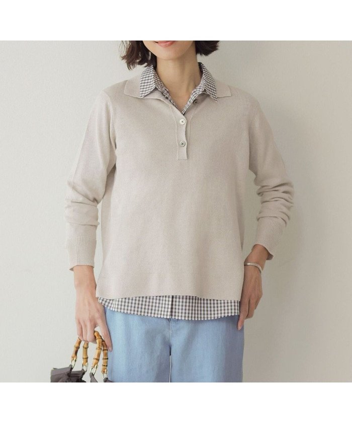 【ジェイ プレス/J.PRESS】のリネンコットンコード ポロ ニット インテリア・キッズ・メンズ・レディースファッション・服の通販 founy(ファニー) https://founy.com/ ファッション Fashion レディースファッション Fashion for Women トップス・カットソー Cut & Sew Tops ニット Knit Tops & Sweaters 春 Spring カットソー Cut and Sewn Top スリット Slit, Slit Detail セーター Sweater, Knitwear バランス Balance, Style Balance リネン Linen, Linen Fabric S/S・春夏 SS, Spring/Summer, Warm Season 夏 Summer エレガント 上品 Elegant |ID: prp329100004852976 ipo3291000000036162646