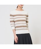 【ジェイ プレス/J.PRESS】のCOTTON POLYESTER ボーダー ニット オフ×キャメル系|ID: prp329100004852978 ipo3291000000035645873