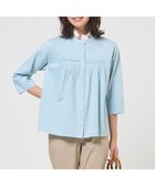 【ジェイ プレス/J.PRESS】のキャタピラシャツジャージー バンドカラー カットソー 人気、トレンドファッション・服の通販 founy(ファニー) ファッション Fashion レディースファッション Fashion for Women トップス・カットソー Cut & Sew Tops シャツ・ブラウス・オフィスカジュアル Elegant Blouses & Button-Ups ロングTシャツ・Tシャツ Longline T-Shirts & Tees カットソー・ベーシックTシャツ Cut-and-Sewn Tops / Stretch Tees & Basics 春 Spring カットソー Cut and Sewn Top ギャザー Gathered, Ruffled デニム Denim, Jeans Material ヨーク Yoke, Yoke Design S/S・春夏 SS, Spring/Summer, Warm Season 夏 Summer エレガント 上品 Elegant thumbnail ライトアクア系|ID: prp329100004852979 ipo3291000000035645887