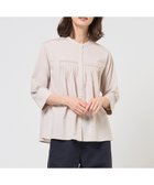 【ジェイ プレス/J.PRESS】のキャタピラシャツジャージー バンドカラー カットソー 人気、トレンドファッション・服の通販 founy(ファニー) ファッション Fashion レディースファッション Fashion for Women トップス・カットソー Cut & Sew Tops シャツ・ブラウス・オフィスカジュアル Elegant Blouses & Button-Ups ロングTシャツ・Tシャツ Longline T-Shirts & Tees カットソー・ベーシックTシャツ Cut-and-Sewn Tops / Stretch Tees & Basics 春 Spring カットソー Cut and Sewn Top ギャザー Gathered, Ruffled デニム Denim, Jeans Material ヨーク Yoke, Yoke Design S/S・春夏 SS, Spring/Summer, Warm Season 夏 Summer エレガント 上品 Elegant thumbnail ベージュ系|ID: prp329100004852979 ipo3291000000035645889