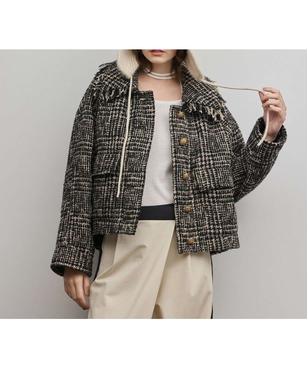 【グレース コンチネンタル/GRACE CONTINENTAL】のパディングツイードジャケット 人気、トレンドファッション・服の通販 founy(ファニー) 　ファッション　Fashion　レディースファッション　Fashion for Women　アウター　Coat / Outerwear Collection　レディースジャケット・軽アウター　Jackets　ショルダー　Shoulder, Shoulder Strap　ジャケット　Jacket, Outerwear　ツイード　Twill, Twill Weave　ドロップ　Drop Shoulder, Dropped Style　バランス　Balance, Style Balance　フリンジ　Fringe, Tassel　冬　Winter / This Winter　A/W・秋冬　Autumn/Winter　 other-1|ID: prp329100004853000 ipo3291000000036256789