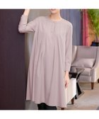 【ティアクラッセ/Tiaclasse】の【洗える】ランダムタックチュニックワンピ―ス ライトグレー|ID: prp329100004853045 ipo3291000000035647404