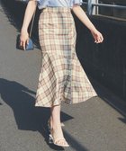 【フェルゥ/Feroux】の【洗える】チェックマーメイド スカート ベージュ系2|ID: prp329100004853051 ipo3291000000035647494