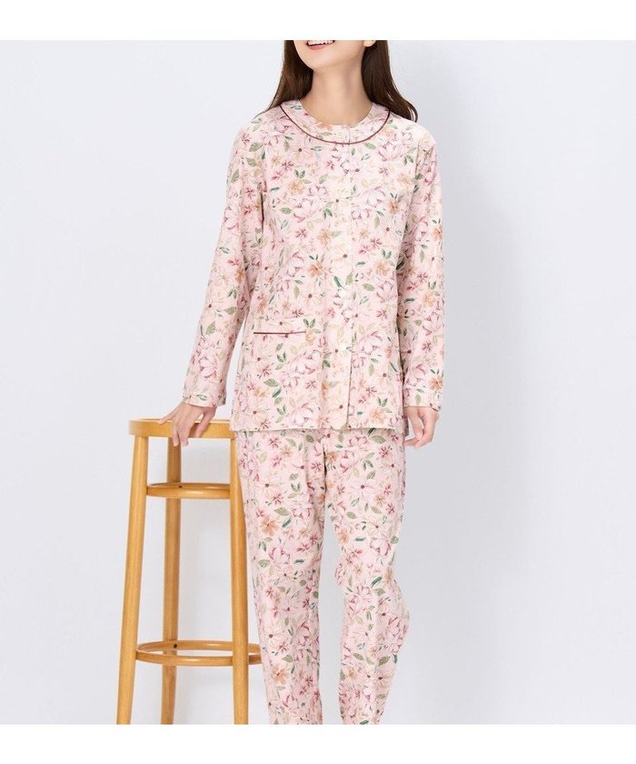 【ウィング/Wing】のパジャマ 長袖 長ズボン 綿100%(本体) 天竺素材 レディース EP8071 ウイング/ワコール インテリア・キッズ・メンズ・レディースファッション・服の通販 founy(ファニー) https://founy.com/ ファッション Fashion レディースファッション Fashion for Women トップス・カットソー Cut & Sew Tops センター Center, Center Line 長袖 Long Sleeve, Full Sleeve パジャマ Pajamas, Sleepwear プリント Print, Printed Pattern ボトム Bottoms, Lower Wear モチーフ Motif, Design Theme |ID: prp329100004853059 ipo3291000000035647556