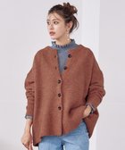 【ティアクラッセ/Tiaclasse】の【洗える】クルーネックメランジカーディガン オレンジ|ID: prp329100004853069 ipo3291000000035647690