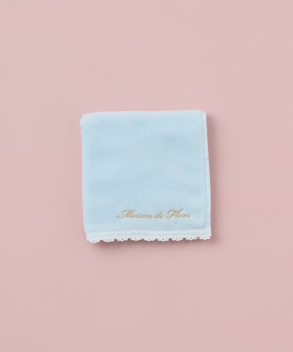 【メゾンドフルール/Maison de FLEUR】のアンダーレースタオルハンカチ インテリア・キッズ・メンズ・レディースファッション・服の通販 founy(ファニー) 　ファッション　Fashion　レディースファッション　Fashion for Women　スポーツウェア　Functional & Stylish Sportswear　2026年　2026　おすすめ　Recommended / Our Picks　ギフト プレゼント　Gift / Present　スポーツ　Sports, Activewear　タオル　Towel, Bath Towel　ハンカチ　Handkerchief, Hanky　レース　Lace, Lace Fabric　エレガント 上品　Elegant　吸水　Absorbent, Quick-Dry　Sax|ID: prp329100004853198 ipo3291000000035648977