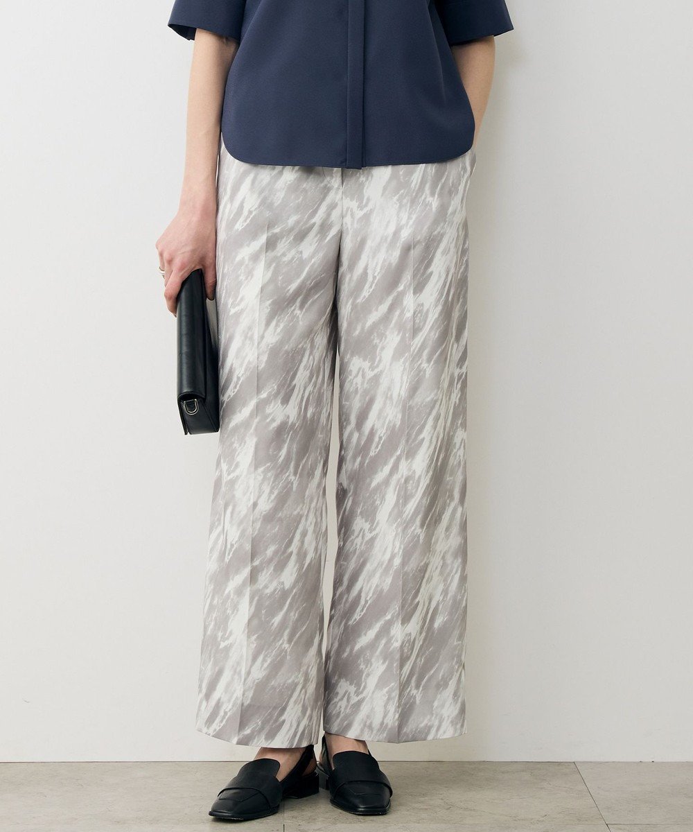 【アイシービー/iCB】の【先行予約・WEB限定カラーあり】FluidBackSatin ワイドパンツ インテリア・キッズ・メンズ・レディースファッション・服の通販 founy(ファニー) 　ファッション　Fashion　レディースファッション　Fashion for Women　パンツ　Pants & Trousers　春　Spring　カットソー　Cut and Sewn Top　サテン　Satin, Glossy Fabric　ジャケット　Jacket, Outerwear　センター　Center, Center Line　なめらか　Smooth, Silky Texture　プリント　Print, Printed Pattern　マーブル　Marble, Marble Pattern　ワイド　Wide, Wide Fit　S/S・春夏　SS, Spring/Summer, Warm Season　夏　Summer　セレモニー　Ceremony　ビジネス 仕事 通勤　Business / Work / Commuting　2026年　2026　マーブル調プリント[総裏]|ID: prp329100004853237 ipo3291000000035649131