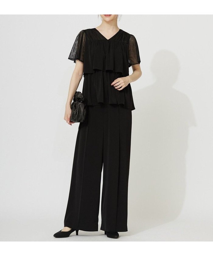 【エニィ スィス/any SiS】の【洗える】ティアードトップス×ワイドパンツSET インテリア・キッズ・メンズ・レディースファッション・服の通販 founy(ファニー) https://founy.com/ ファッション Fashion レディースファッション Fashion for Women セットアップ Matching Sets レディーストップス・ブラウス Tops & Blouses / Assorted Women's Tops レディースパンツ・ボトムス Pants & Trousers / Bottoms 春 Spring 洗える Machine Washable サテン Satin, Glossy Fabric サマー Summer, Summer Style ジャケット Jacket, Outerwear セットアップ Set-Up, Coordinated Outfit とろみ Fluid, Flowy Fabric ドレス Dress, One-Piece 定番 Standard, Basic Item パウダー Powder, Soft Tone ボトム Bottoms, Lower Wear ポケット Pocket, Pocket Detail リラックス Relax, Relaxed Fit ワイド Wide, Wide Fit S/S・春夏 SS, Spring/Summer, Warm Season おすすめ Recommended / Our Picks 夏 Summer 新作・新入荷 New Arrivals / New In |ID: prp329100004853270 ipo3291000000035649279