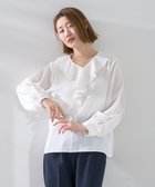 【イェッカ ヴェッカ/YECCA VECCA】のラッフルブラウス 人気、トレンドファッション・服の通販 founy(ファニー) ファッション Fashion レディースファッション Fashion for Women トップス・カットソー Cut & Sew Tops シャツ・ブラウス・オフィスカジュアル Elegant Blouses & Button-Ups シンプル Simple, Minimal セレモニー Ceremony バランス Balance, Style Balance ポケット Pocket, Pocket Detail ラッフル Ruffle, Frill エレガント 上品 Elegant 夏 Summer 春 Spring S/S・春夏 SS, Spring/Summer, Warm Season ビジネス 仕事 通勤 Business / Work / Commuting thumbnail White|ID: prp329100004853282 ipo3291000000035649347