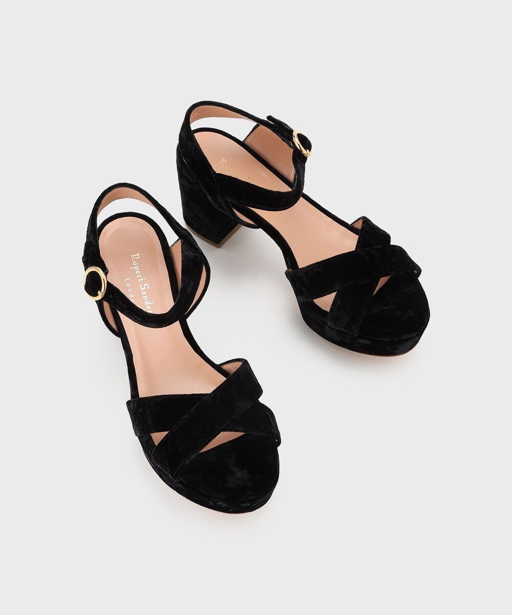 【グレース コンチネンタル/GRACE CONTINENTAL】のRupert Sanderson クロスサンダル インテリア・キッズ・メンズ・レディースファッション・服の通販 founy(ファニー) ファッション Fashion レディースファッション Fashion for Women イタリア Italy サンダル Sandals, Summer Shoes シューズ Shoes, Footwear デニム Denim, Jeans Material トレンド Trend, Trending Now レース Lace, Lace Fabric ワイド Wide, Wide Fit 厚底 Platform Shoes 夏 Summer S/S・春夏 SS, Spring/Summer, Warm Season A/W・秋冬 Autumn/Winter ブラック|ID: prp329100004853316 ipo3291000000035649516