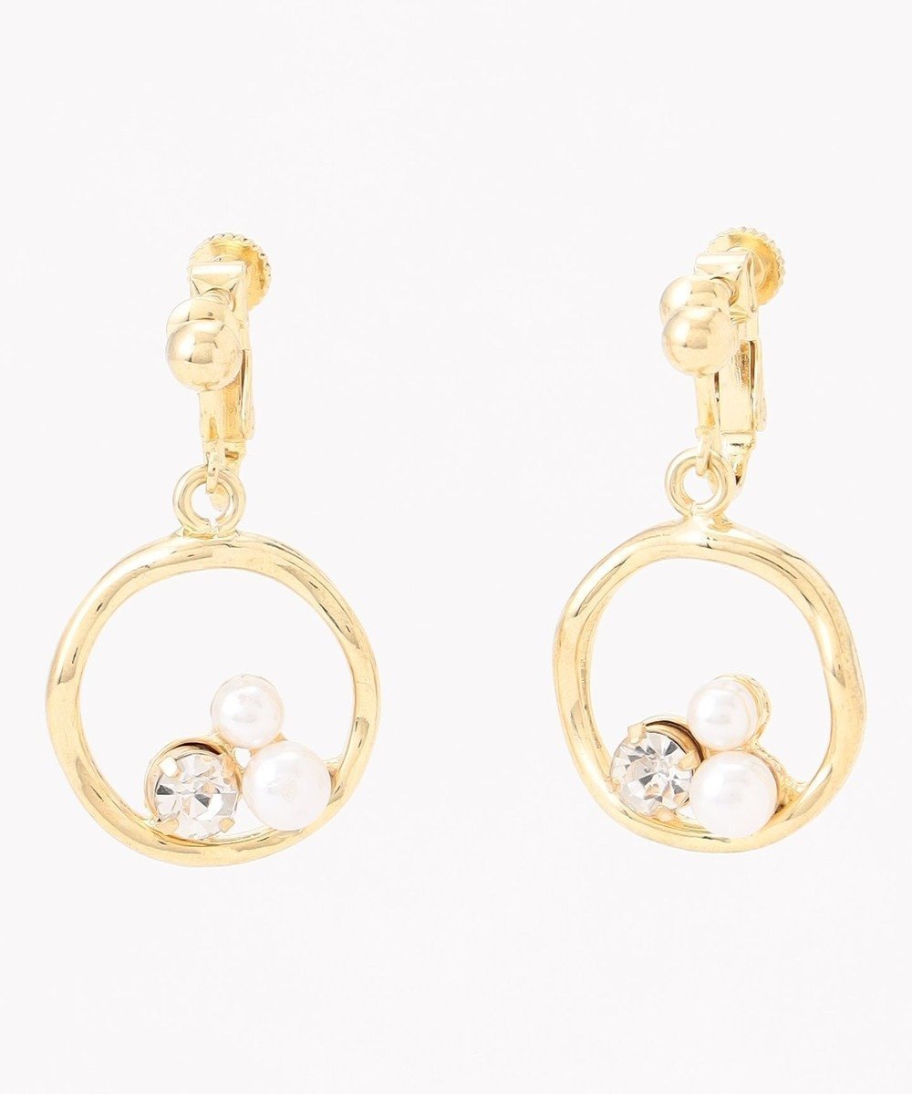 【エニィ スィス/any SiS】のフープパール調ストーン イヤリング インテリア・キッズ・メンズ・レディースファッション・服の通販 founy(ファニー) 　ファッション　Fashion　レディースファッション　Fashion for Women　ジュエリー　Jewelry　ファッションリング　Fashion Rings　イヤリング・フープ・ドロップタイプ　Hoop, Drop & Clip Earrings　アクセサリー　Fashion Accessories　イヤリング　Earrings　ストーン　Stone, Gem-Like　トレンド　Trend, Trending Now　パール　Pearl, Pearl Accent　フープ　Hoop, Hoop Earrings　メタル　Metal, Metal Parts　エレガント 上品　Elegant　新作・新入荷　New Arrivals / New In　ゴールド|ID: prp329100004853328 ipo3291000000035649556