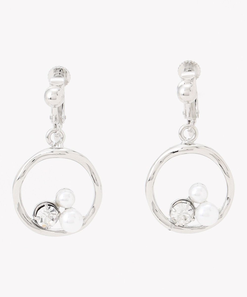 【エニィ スィス/any SiS】のフープパール調ストーン イヤリング インテリア・キッズ・メンズ・レディースファッション・服の通販 founy(ファニー) 　ファッション　Fashion　レディースファッション　Fashion for Women　ジュエリー　Jewelry　ファッションリング　Fashion Rings　イヤリング・フープ・ドロップタイプ　Hoop, Drop & Clip Earrings　アクセサリー　Fashion Accessories　イヤリング　Earrings　ストーン　Stone, Gem-Like　トレンド　Trend, Trending Now　パール　Pearl, Pearl Accent　フープ　Hoop, Hoop Earrings　メタル　Metal, Metal Parts　エレガント 上品　Elegant　新作・新入荷　New Arrivals / New In　シルバー|ID: prp329100004853328 ipo3291000000035649557