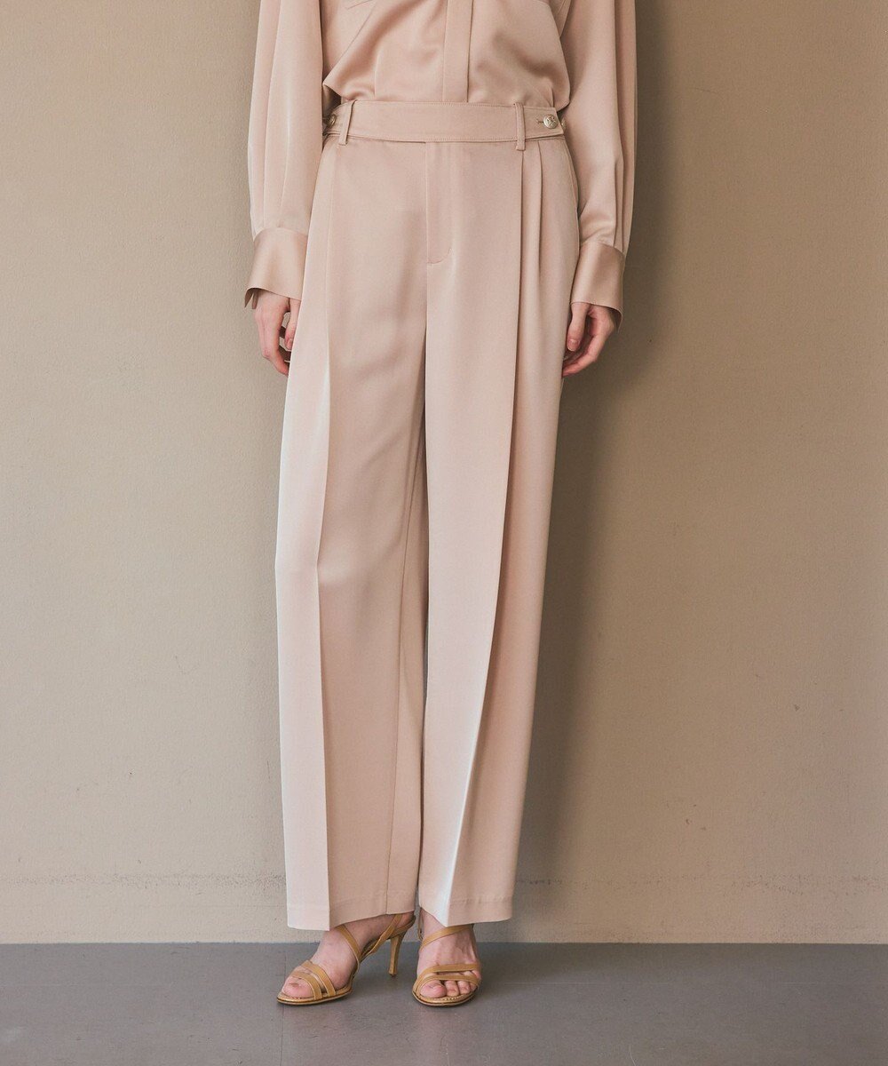 【グレース コンチネンタル/GRACE CONTINENTAL】のトリアセカルゼパンツ 人気、トレンドファッション・服の通販 founy(ファニー) 　ファッション　Fashion　レディースファッション　Fashion for Women　パンツ　Pants & Trousers　おすすめ　Recommended / Our Picks　ストレッチ　Stretch, Stretchy Fabric　ストレート　Straight, Straight Cut　セットアップ　Set-Up, Coordinated Outfit　ミリタリー　Military, Army Style　ワイド　Wide, Wide Fit　エレガント 上品　Elegant　夏　Summer　日本製　Made In Japan　春　Spring　S/S・春夏　SS, Spring/Summer, Warm Season　 other-1|ID: prp329100004853338 ipo3291000000035649585