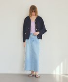 【グレース コンチネンタル/GRACE CONTINENTAL】のニットフーディブルゾン ネイビー|ID: prp329100004853343 ipo3291000000035649605