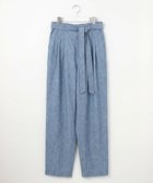 【自由区/JIYU-KU】のコットンリネンシャンブレーテーパード パンツ 人気、トレンドファッション・服の通販 founy(ファニー) ファッション Fashion レディースファッション Fashion for Women パンツ Pants & Trousers 春 Spring ツイル Twist, Twisted Detail デニム Denim, Jeans Material リネン Linen, Linen Fabric リボン Ribbon, Bow S/S・春夏 SS, Spring/Summer, Warm Season 夏 Summer thumbnail ライトブルー系|ID: prp329100004853360 ipo3291000000035649670