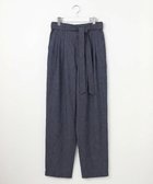 【自由区/JIYU-KU】のコットンリネンシャンブレーテーパード パンツ 人気、トレンドファッション・服の通販 founy(ファニー) ファッション Fashion レディースファッション Fashion for Women パンツ Pants & Trousers 春 Spring ツイル Twist, Twisted Detail デニム Denim, Jeans Material リネン Linen, Linen Fabric リボン Ribbon, Bow S/S・春夏 SS, Spring/Summer, Warm Season 夏 Summer thumbnail インディゴ系|ID: prp329100004853360 ipo3291000000035649671