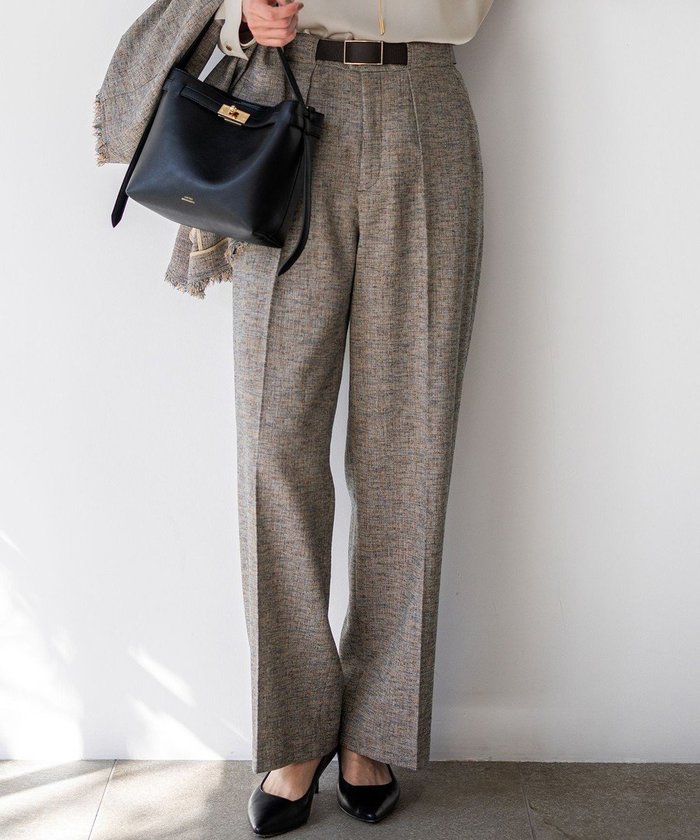 【23区/NIJYUSANKU】のリネンライクブッチャー ワイドパンツ インテリア・キッズ・メンズ・レディースファッション・服の通販 founy(ファニー) https://founy.com/ ファッション Fashion レディースファッション Fashion for Women パンツ Pants & Trousers 春 Spring カットソー Cut and Sewn Top シンプル Simple, Minimal ジャケット Jacket, Outerwear ストレッチ Stretch, Stretchy Fabric センター Center, Center Line ミックス Mix, Mixed Style リラックス Relax, Relaxed Fit ワイド Wide, Wide Fit S/S・春夏 SS, Spring/Summer, Warm Season 夏 Summer エレガント 上品 Elegant 2026年 2026 |ID: prp329100004853389 ipo3291000000035649786