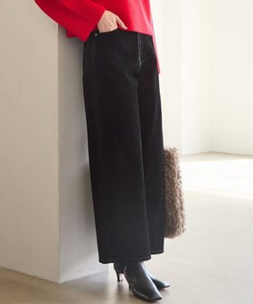 【23区/NIJYUSANKU】 【SLOW/一部店舗限定】フロッキーデニム ワイドパンツ人気、トレンドファッション・服の通販 founy(ファニー) ファッション Fashion レディースファッション Fashion for Women パンツ Pants & Trousers デニムパンツ・ジーンズ・美脚デニム Denim Jeans & Pants ヴィンテージ Vintage Style コンパクト Compact, Small Size デニム Denim, Jeans Material トレンド Trend, Trending Now ベルベット Velvet, Velvety ランダム Random, Irregular リラックス Relax, Relaxed Fit ワイド Wide, Wide Fit A/W・秋冬 Autumn/Winter エレガント 上品 Elegant 2025年 2025 2025-2026秋冬・A/W Autumn/Winter 2025–26 AW25–26 |ID:prp329100004853611