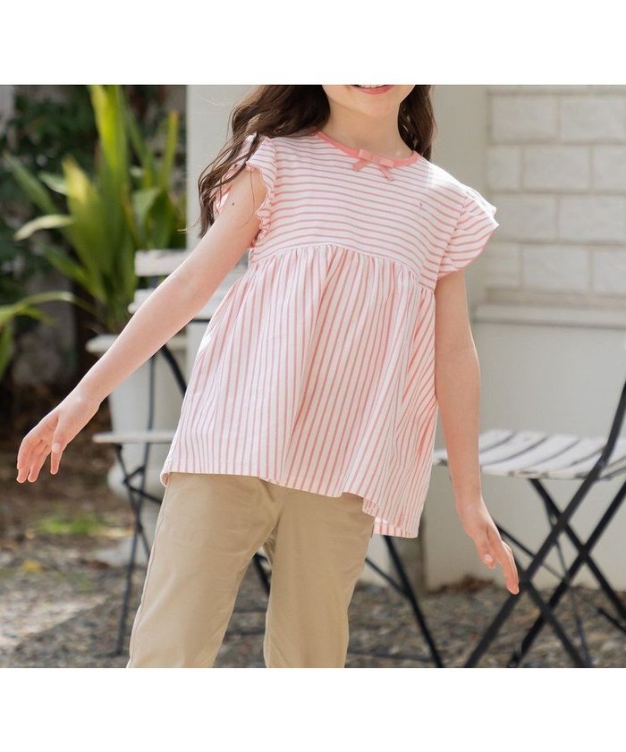 【組曲 / KIDS/KUMIKYOKU】の【UVケア】【110-140㎝】マリンボーダー チュニック インテリア・キッズ・メンズ・レディースファッション・服の通販 founy(ファニー) https://founy.com/ ファッション Fashion キッズファッション Fashion for Kids トップス・カットソー Cut & Sew Tops カットソー Cut and Sewn Top ストライプ Stripe, Striped Pattern チュニック Tunic, Long Top フリル Frill, Ruffle ボーダー Border, Stripe リボン Ribbon, Bow ワンポイント One Point, Statement Accent 夏 Summer 春 Spring S/S・春夏 SS, Spring/Summer, Warm Season |ID: prp329100004853616 ipo3291000000035660140